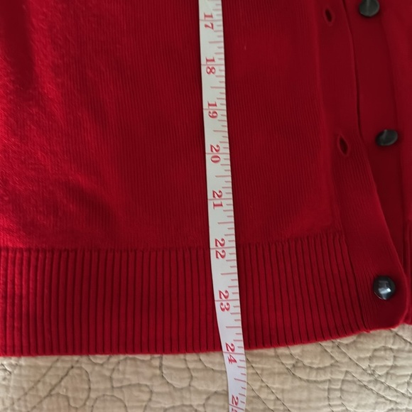 Brooks Brothers Saxxon Wool Red Button Down Sweater - Picture 12 of 12